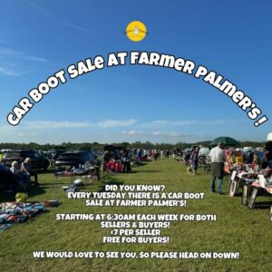 car boot sales at Farmer Palmers on Tuesdays