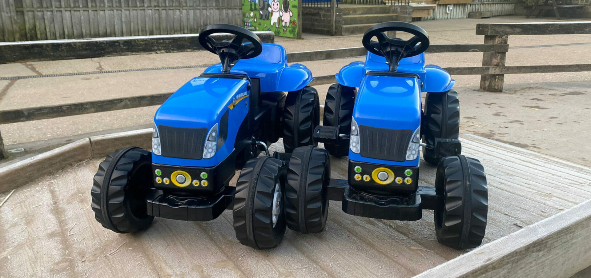 new blue - pedal tractors