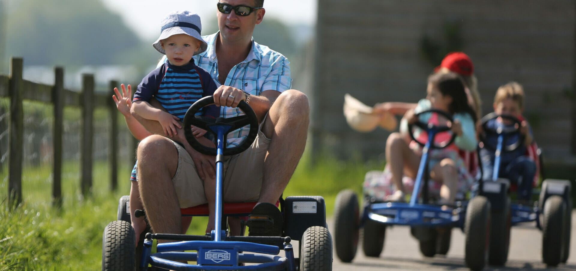 go kart - dad and boy