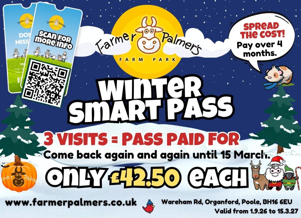 Winter smart pass for farmer palmers with halloween and christmas characters and logo